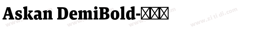 Askan DemiBold字体转换